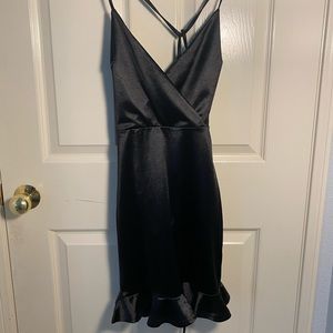Windsor size small adjustable black mini dress